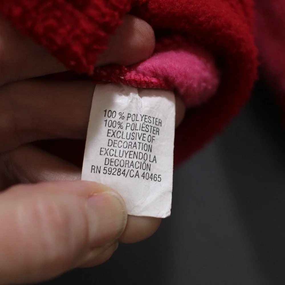 The Children's Place Pink Red Striped‎ Fleece Pullover 24 Months
